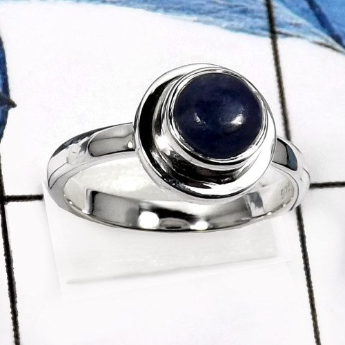 Lapis Lazuli D - RSS831-Beautiful Party Wear Fashionable Small Rings 925 Sterling Silver