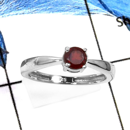 Garnet Cut E - RSS830-Classic Cut Gemstones Fashion Casting Rings 925 Sterling Silver