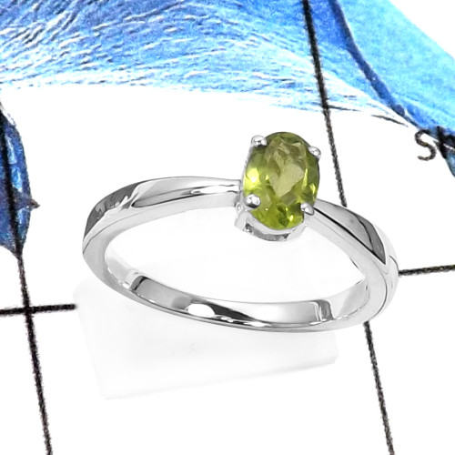 Peridot Cut F - RSS830-Classic Cut Gemstones Fashion Casting Rings 925 Sterling Silver