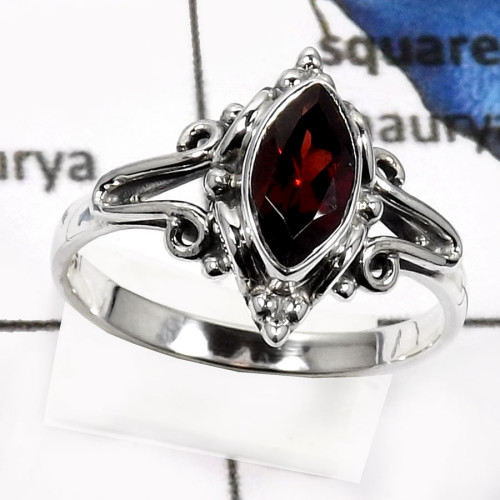 Garnet Cut D - RSS825-Natural Cut Gemstones Wholesale Designer Rings 925 Sterling Silver Garnet Cut D - RSS825-Natural Cut Gemstones Wholesale Designer Rings 925 Sterling Silver
