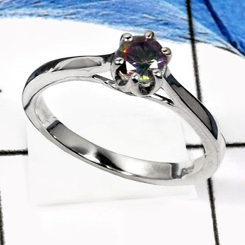 Mystic Quartz A - RSS821-Classic Cut Gemstones Handmade Fashion Rings 925 Sterling Silver