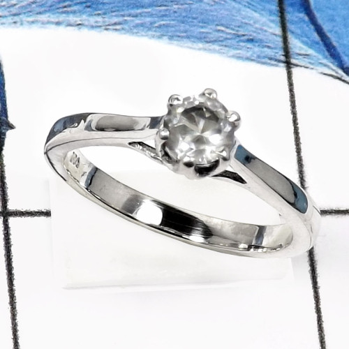 Crystal Quartz G - RSS821-Classic Cut Gemstones Handmade Fashion Rings 925 Sterling Silver