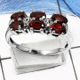 Garnet Cut O - RSS811-Latest New Design Cut Gemstones Wholesale Rings 925 Sterling Silver