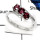 Rhodolite Garnet I - RSS810-Eye Catching Cut Gemstone Weddings Rings 925 Sterling Silver