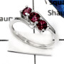 Rhodolite Garnet I - RSS810-Eye Catching Cut Gemstone Weddings Rings 925 Sterling Silver