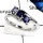 Iolite Cut M - RSS810-Eye Catching Cut Gemstone Weddings Rings 925 Sterling Silver