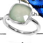 Aqua Chalcedony Cut E - RSS809-GORGEOUS NATURAL DESIGNER RINGS 925 STERLING SILVER