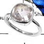 Crystal Quartz F - RSS809-GORGEOUS NATURAL DESIGNER RINGS 925 STERLING SILVER