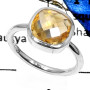 Citrine G - RSS809-GORGEOUS NATURAL DESIGNER RINGS 925 STERLING SILVER