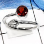 Garnet Cut B - SDR520-7x7 Round Cut Gemstones Designer Wholesale Rings 925 Sterling Silver