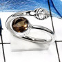 Smokey Quartz Cut E - SDR520-7x7 Round Cut Gemstones Designer Wholesale Rings 925 Sterling Silver