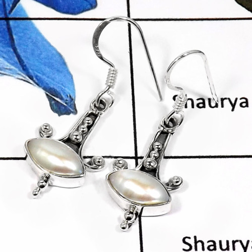 Pearl G - SDE574-Glorious New Design Handmade Light Weight Earrings 925 Sterling Silver Pearl G - SDE574-Glorious New Design Handmade Light Weight Earrings 925 Sterling Silver