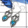 Blue Copper Turquoise I - SDE569-Eye Catching Colorful Gemstones Designer Earrings 925 Sterling Silver