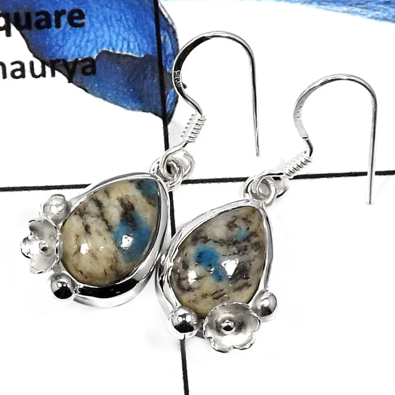 K2 Jasper Cab J - SDE568-ADORABLE PRECIOUS PARTY WEAR DESIGNER EARRINGS 925 STERLING SILVER