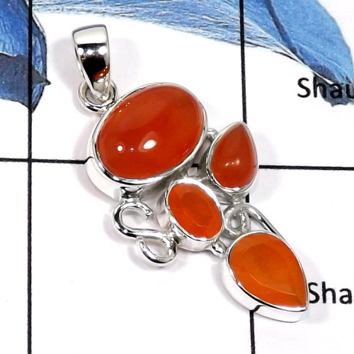 Carnelian Cab & Cut G - SSP760-Beautiful New Design Cut & Cab Designer Pendants 925 Sterling Silver Carnelian Cab & Cut G - SSP760-Beautiful New Design Cut & Cab Designer Pendants 925 Sterling Silver