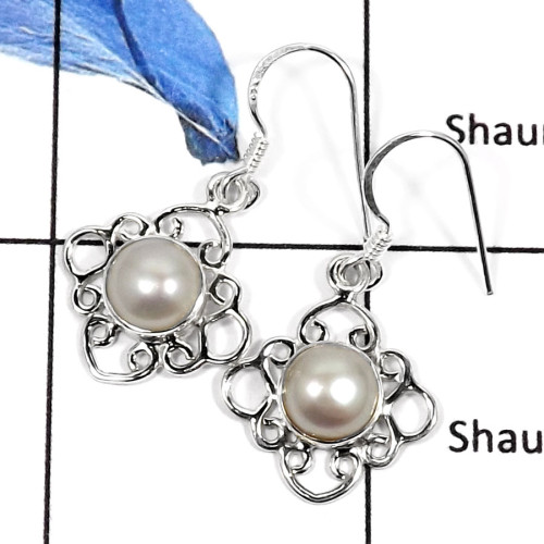 Pearl G - SDE556-Party Wear Colorful Designer Earrings 925 Sterling Silver
