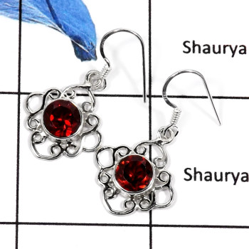 Garnet Cut B - SDE555-Stunning Cut Gemstone Designer Wholesale Earrings 925 Sterling Silver Garnet Cut B - SDE555-Stunning Cut Gemstone Designer Wholesale Earrings 925 Sterling Silver