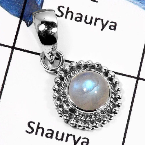 Rainbow Moonstone B - SD415-Exclusive Cabochon Gemstone Designer Light Weight Pendants 925 Sterling Silver Rainbow Moonstone B - SD415-Exclusive Cabochon Gemstone Designer Light Weight Pendants 925 Sterling Silver