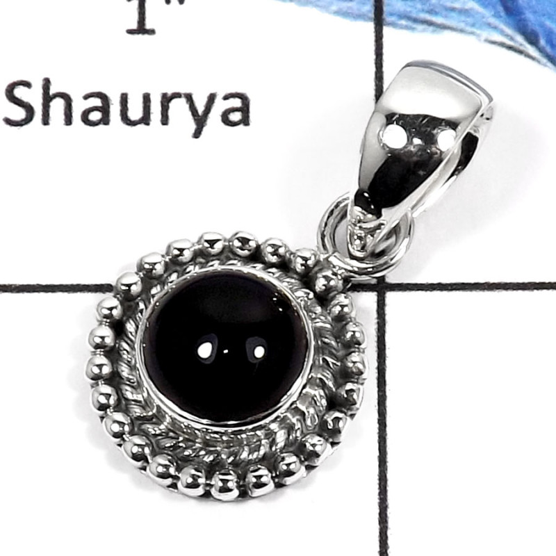 Black Onyx D - SD415-Exclusive Cabochon Gemstone Designer Light Weight Pendants 925 Sterling Silver Black Onyx D - SD415-Exclusive Cabochon Gemstone Designer Light Weight Pendants 925 Sterling Silver