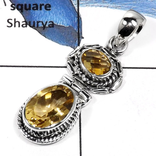 Citrine Cut C - SSP742-Amazing Cut & Cab Gemstones Fashion Pendants 925 Sterling Silver Citrine Cut C - SSP742-Amazing Cut & Cab Gemstones Fashion Pendants 925 Sterling Silver