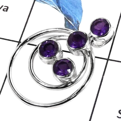 Amethyst E - SSP739-Amazing Cut Gemstones Fashionable Party wear Designer Pendants 925 Sterling Silver Amethyst E - SSP739-Amazing Cut Gemstones Fashionable Party wear Designer Pendants 925 Sterling Silver