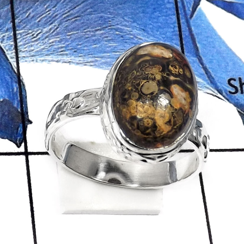 Ocean Jasper A - RSS800-Stunning Cabochon Gemstone Designer Wholesale Designer Rings 925 Sterling Silver