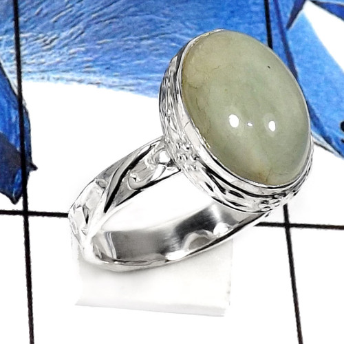 Morgonite B - RSS800-Stunning Cabochon Gemstone Designer Wholesale Designer Rings 925 Sterling Silver