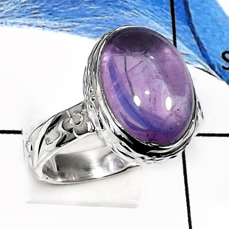 Amethyst Cab G - RSS800-Stunning Cabochon Gemstone Designer Wholesale Designer Rings 925 Sterling Silver Amethyst Cab G - RSS800-Stunning Cabochon Gemstone Designer Wholesale Designer Rings 925 Sterling Silver