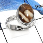 Peanut Wood H - RSS800-Stunning Cabochon Gemstone Designer Wholesale Designer Rings 925 Sterling Silver