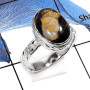 Mahave Calcite F - RSS799-Natural Gemstone Colorful Designer Women's Rings 925 Sterling Silver