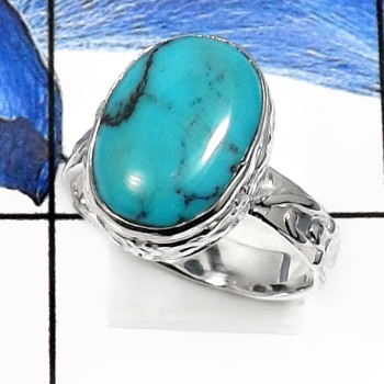 Blue Turquoise O - RSS799-Natural Gemstone Colorful Designer Women's Rings 925 Sterling Silver Blue Turquoise O - RSS799-Natural Gemstone Colorful Designer Women's Rings 925 Sterling Silver