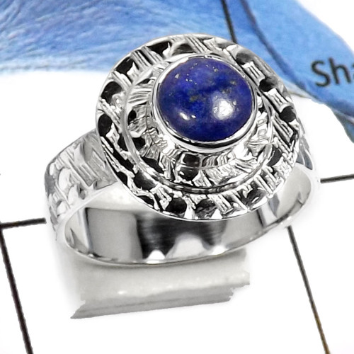 Lapis Lazuli B - SDR515-Latest New Design Handmade Wholesale Rings 925 Sterling Silver