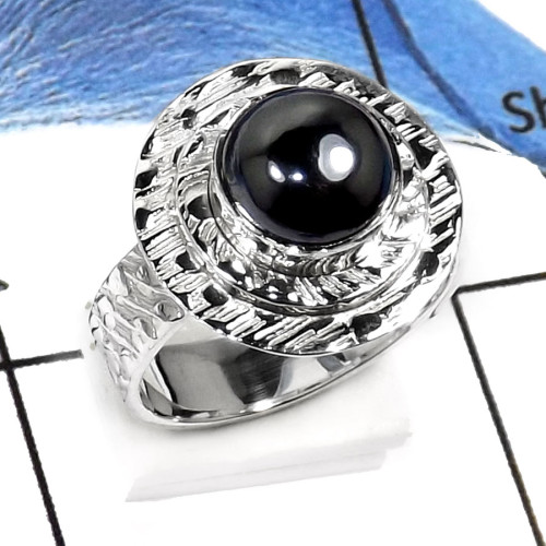 Hematite E - SDR515-Latest New Design Handmade Wholesale Rings 925 Sterling Silver