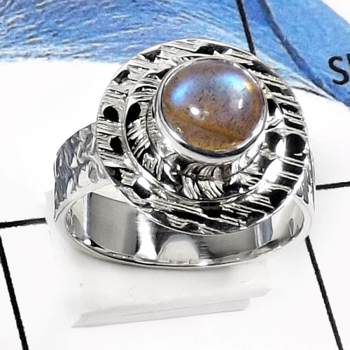 Labradorite K - SDR515-Latest New Design Handmade Wholesale Rings 925 Sterling Silver