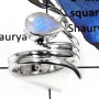 Rainbow Moonstone Cut B - SDR511-Attractive Cut Gemstone Handmade Fashion Rings 925 Sterling Silver