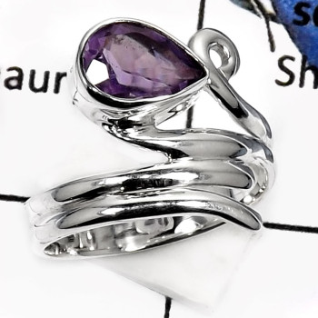 Amethyst Cut C - SDR511-Attractive Cut Gemstone Handmade Fashion Rings 925 Sterling Silver Amethyst Cut C - SDR511-Attractive Cut Gemstone Handmade Fashion Rings 925 Sterling Silver