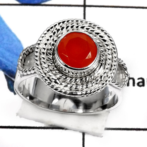 Carnelian Cut C - RSS793-Valentine Special Stunning Cut Gemstone Fashion Ring 925 Sterling Silver Carnelian Cut C - RSS793-Valentine Special Stunning Cut Gemstone Fashion Ring 925 Sterling Silver