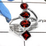 Garnet Cut E - RSS792-Valentine Special Gorgeous Handmade Designer Rings 925 Sterling Silver