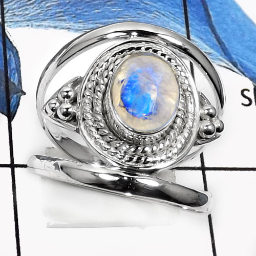 Rainbow Moonstone E - RSS791-Valentine Special Elegant Designer Fashion Rings 925 Sterling Silver Rainbow Moonstone E - RSS791-Valentine Special Elegant Designer Fashion Rings 925 Sterling Silver