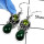Peridot & Malachite C - SDE552-NATURAL CUT & CAB GEMSTONES HANDMADE FASHIONABLE EARRINGS 925 STERLING SILVER