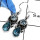 Blue Topaz B - SDE550-ATTRACTING CUT GEMSTONES HANDMADE WOMEN'S EARRINGS 925 STERLING SILVER