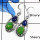 Lapis Lazuli & Green Copper Turquoise C - SDE548-Elegant Cut & Cab Prong Setting Earrings 925 Sterling Silver
