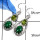 Malachite & Peridot D - SDE548-Elegant Cut & Cab Prong Setting Earrings 925 Sterling Silver