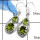 Peridot G - SDE548-Elegant Cut & Cab Prong Setting Earrings 925 Sterling Silver