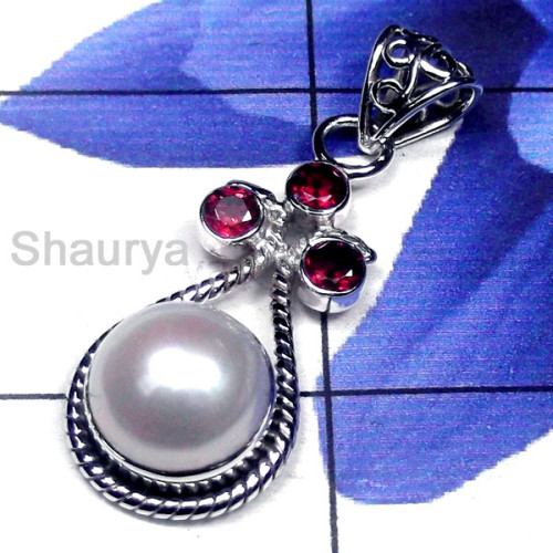 Pearl O - SPP997-Fancy Pendant with Pearl Gemstone