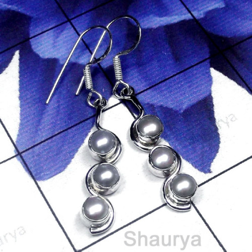 Pearl B - PPE993-Beautiful Pearl Gemstone Gorgeous Earring