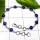 Lapis C - SBB991-Small Size Gemstone Sterling Silver Bejal Bracelet