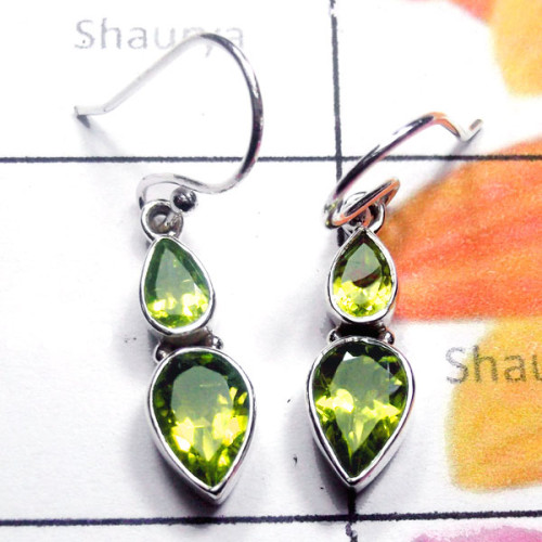 Peridot A - SDE948-Small Size Lovely Gemstone Pretty Earring