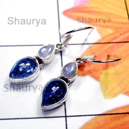 Tanzanite C - SDE948-Small Size Lovely Gemstone Pretty Earring