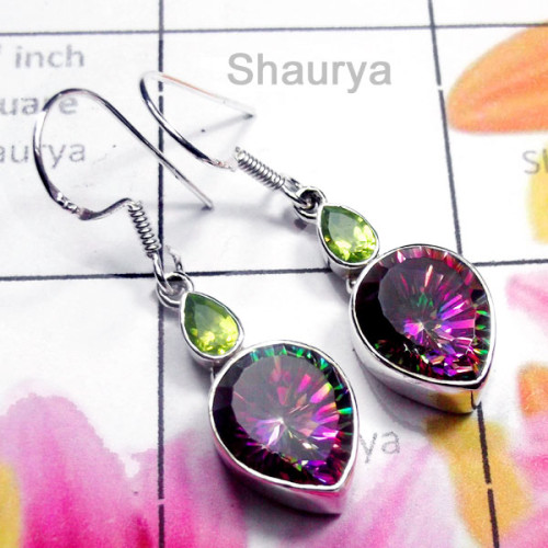 Mystic E - SDE948-Small Size Lovely Gemstone Pretty Earring